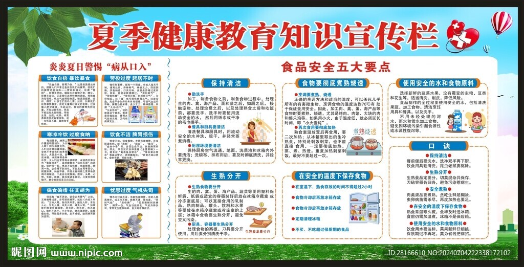 夏季健康教育宣传栏