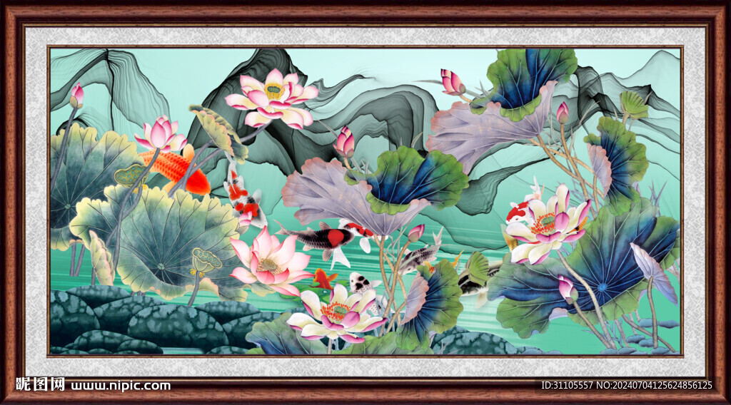 荷花装饰画 