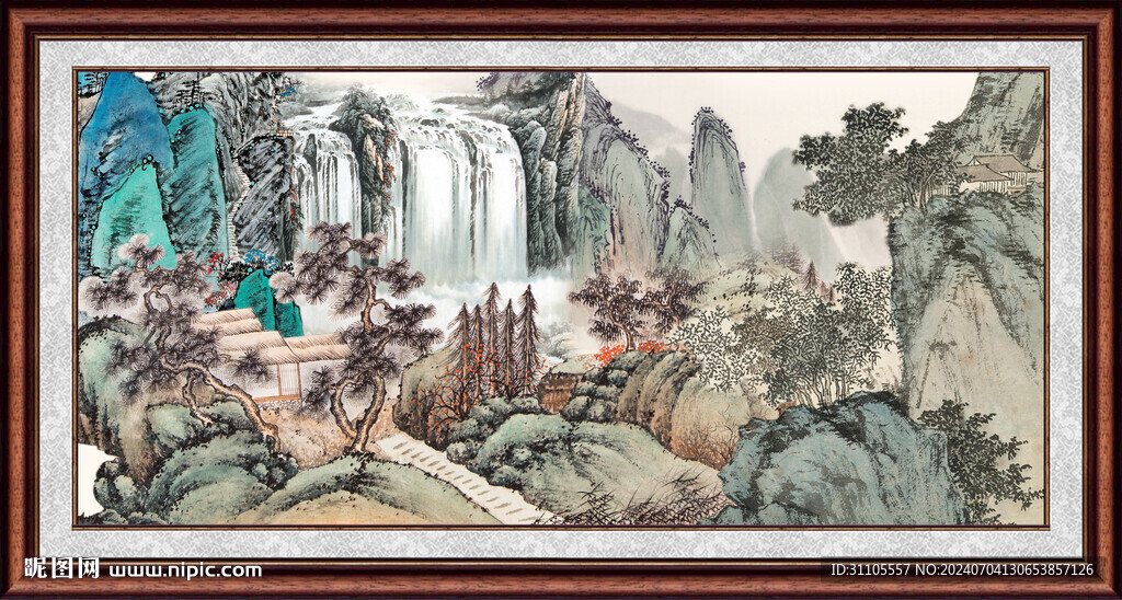 山水画风景 
