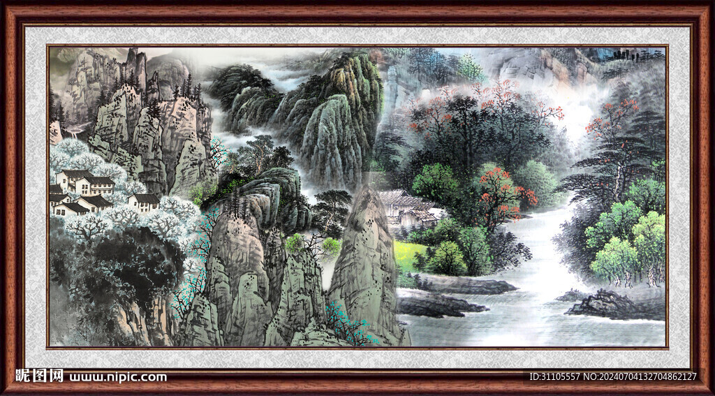 国画山水画 