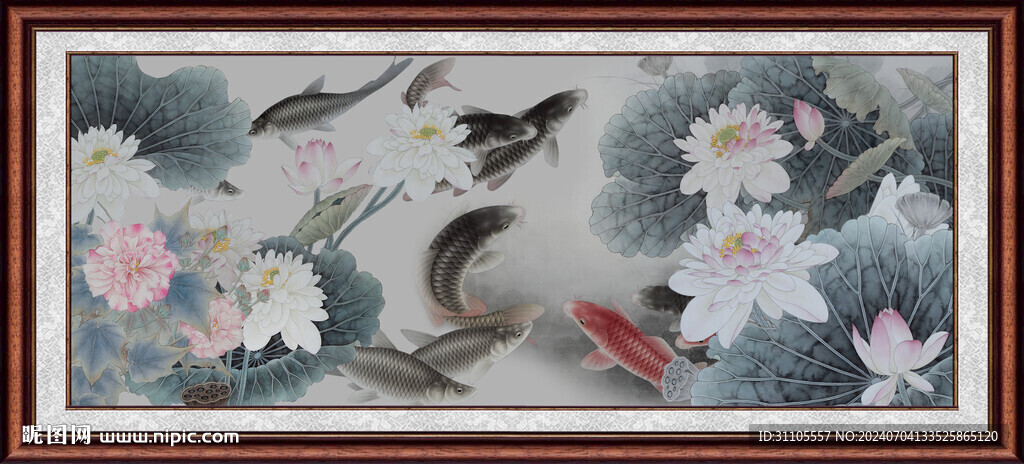荷花装饰画 