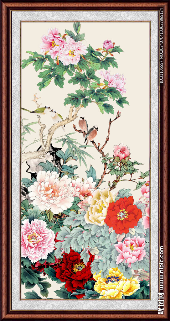 国画牡丹 