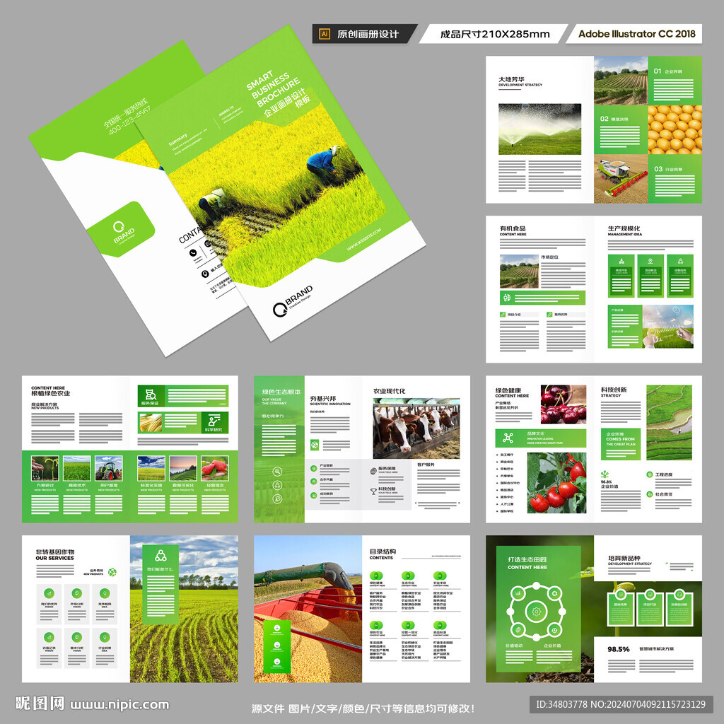 农业画册模板