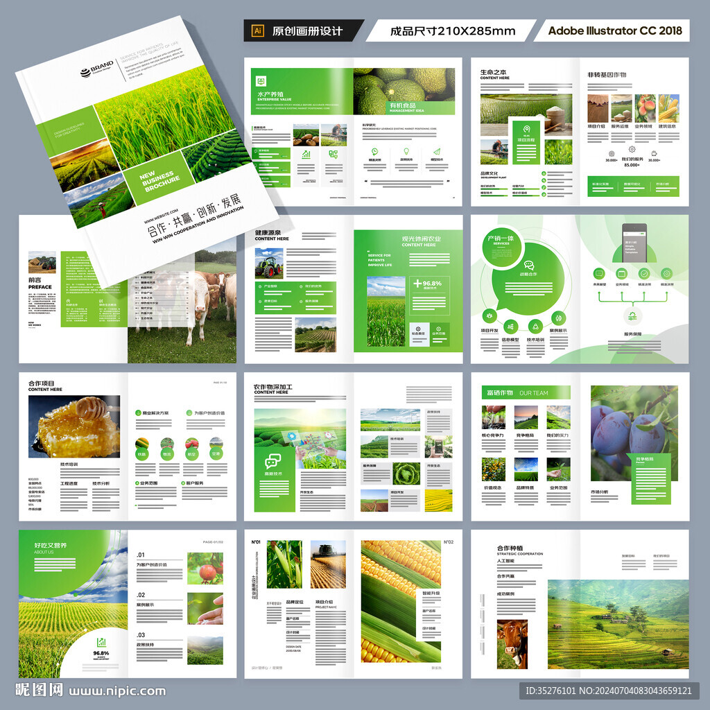 农业画册模板
