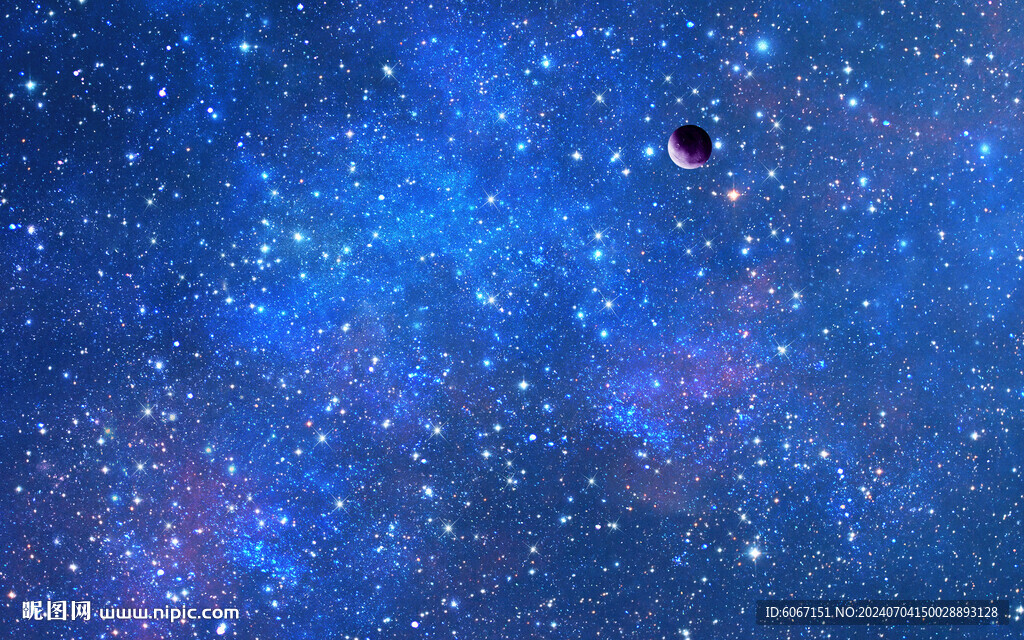 蓝色宇宙星空软膜