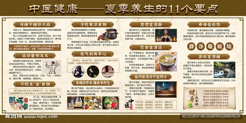 中医夏季健康教育宣传栏