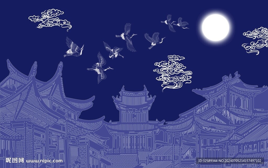 新中式背景墙 