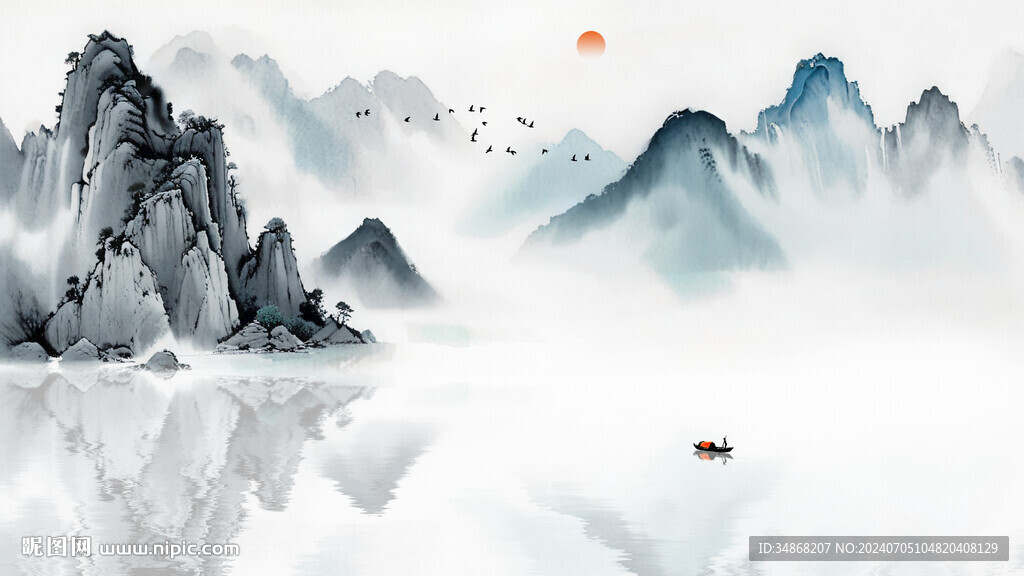 意境水墨背景墙