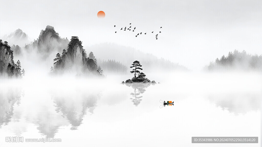 中国风意境山水画