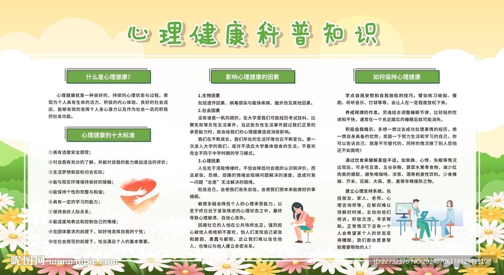 心理健康宣传栏