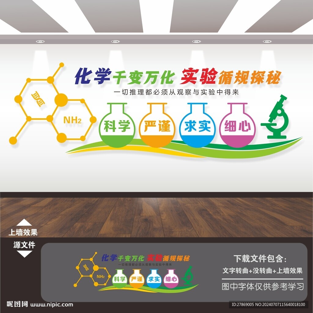 生物化学实验室科学文化墙