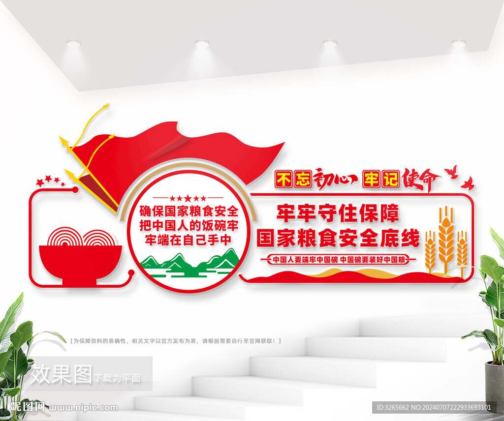 粮食安全宣传标语墙图片