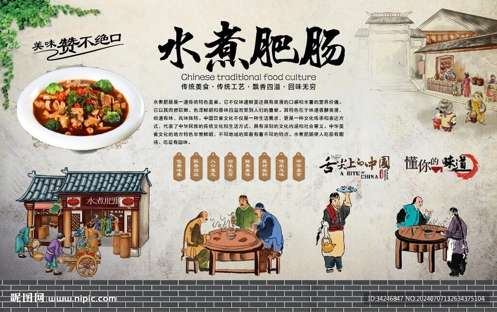 水煮肥肠 