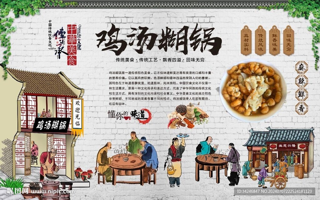 鸡汤糊锅 