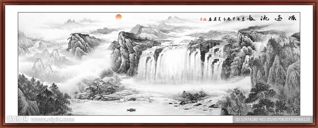 聚宝盆风水画