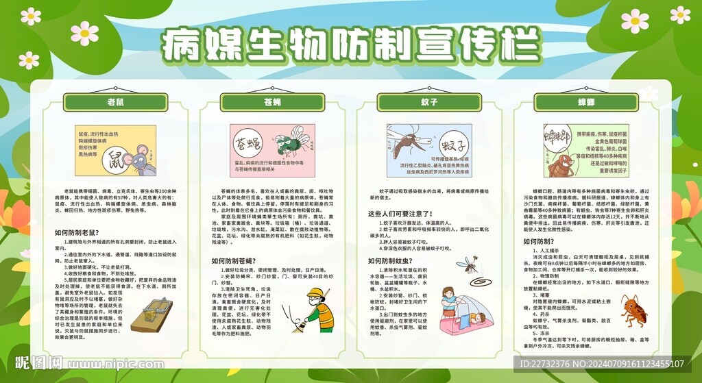 夏季除四害知识科普