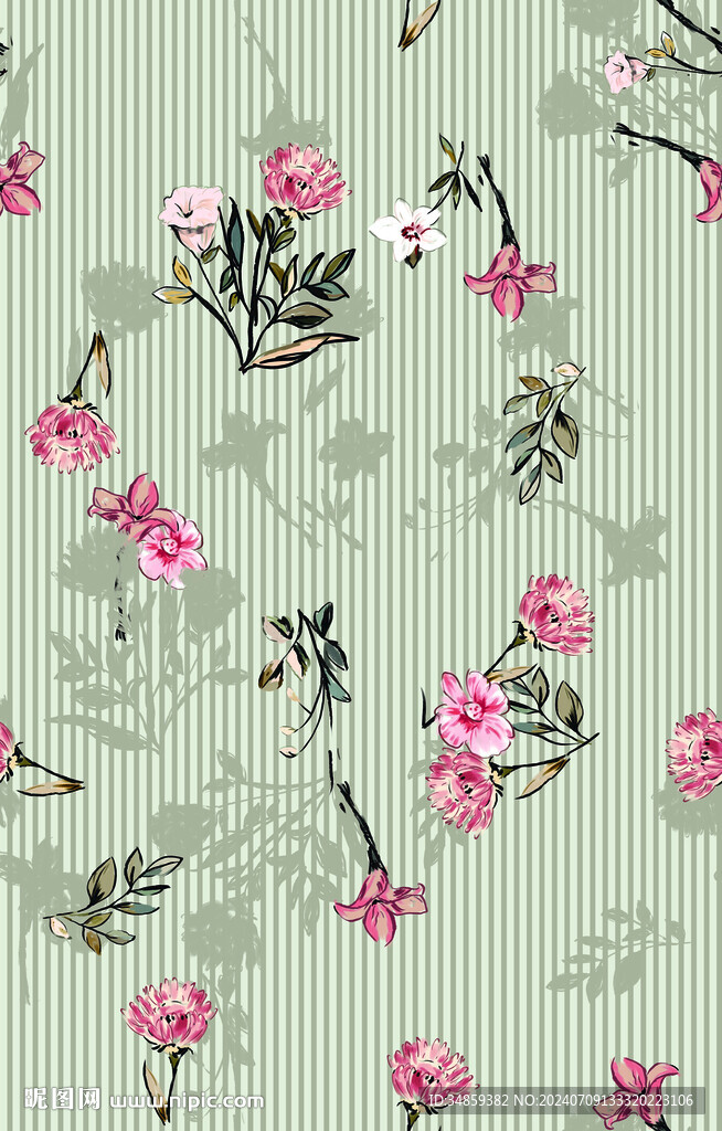 竖条花