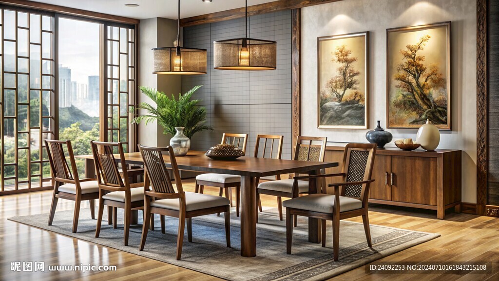 新中式餐桌椅家具