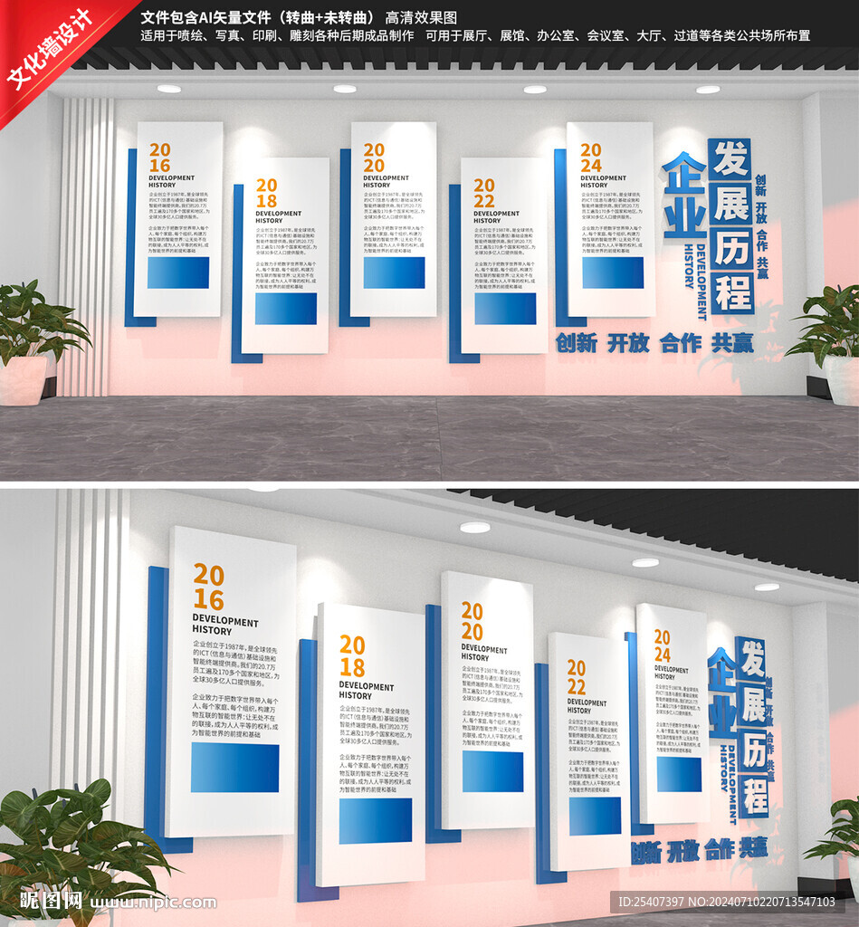 企业发展历程文化墙