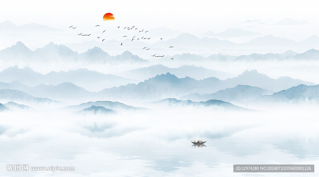 新中式意境山水画