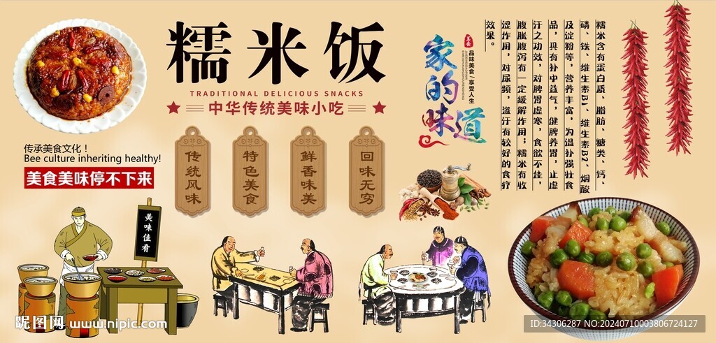 糯米饭背景墙