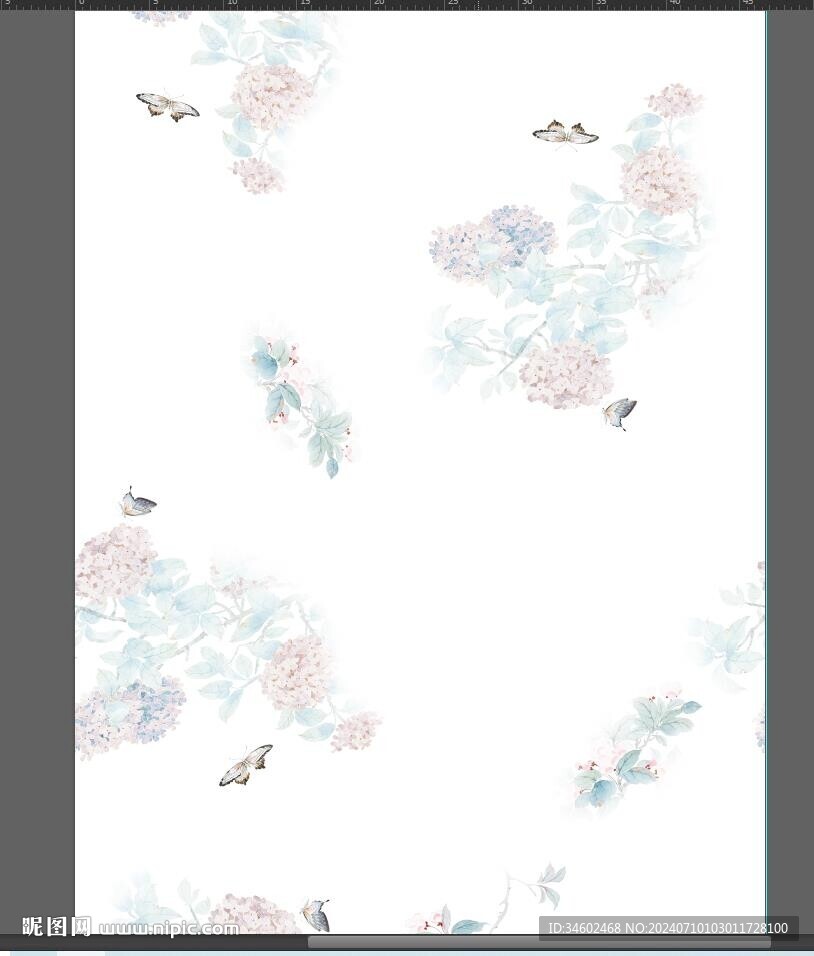 绣球花 蝴蝶