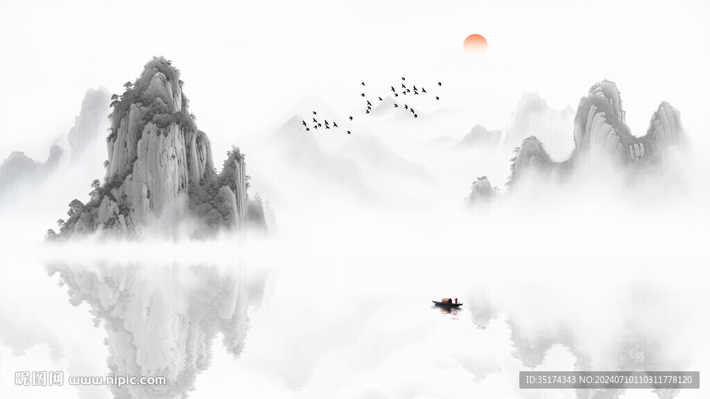 水墨中国风意境山水