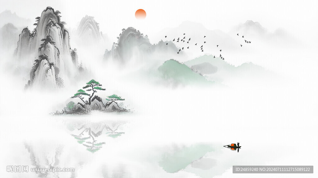 中式客厅沙发背景