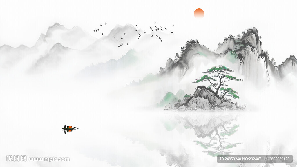 餐厅背景画