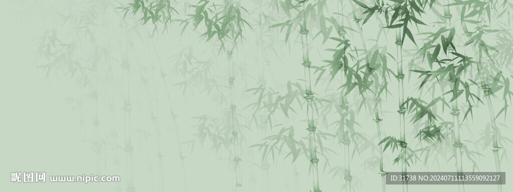 水墨竹子背景墙
