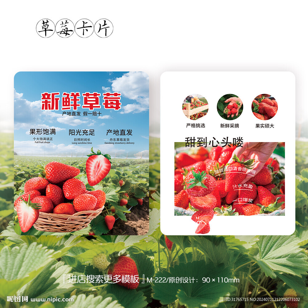 草莓保存方法卡片