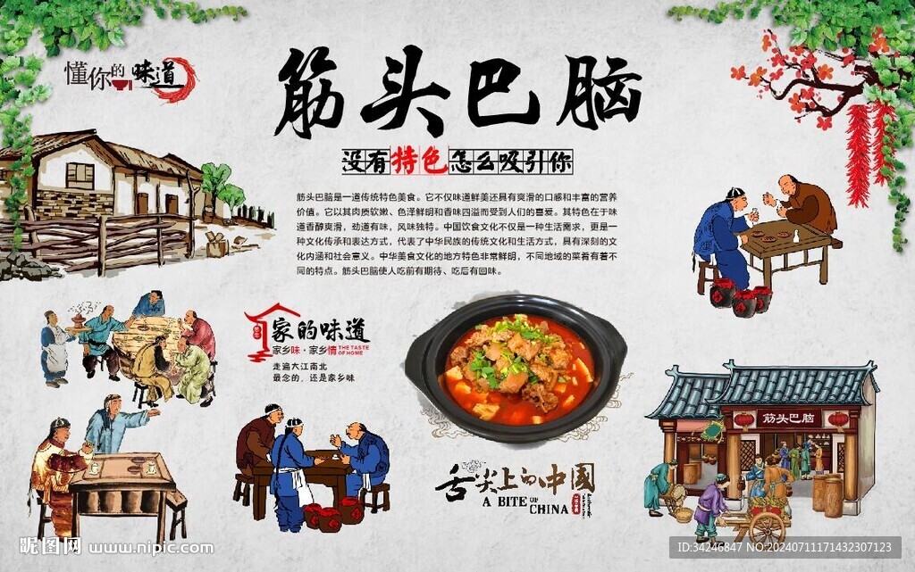 筋头巴脑