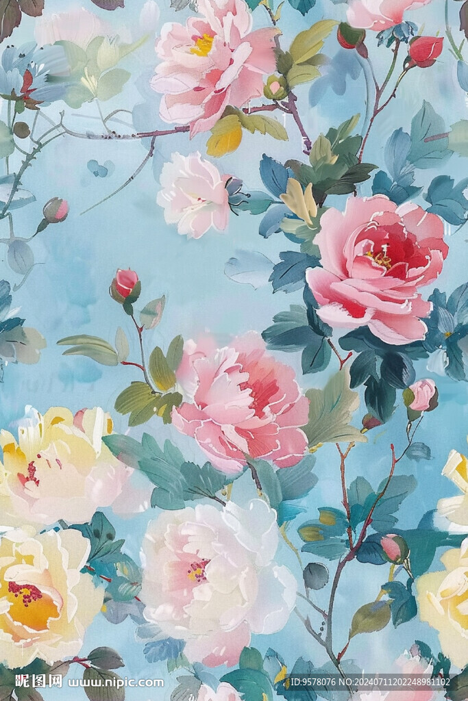 手绘花卉