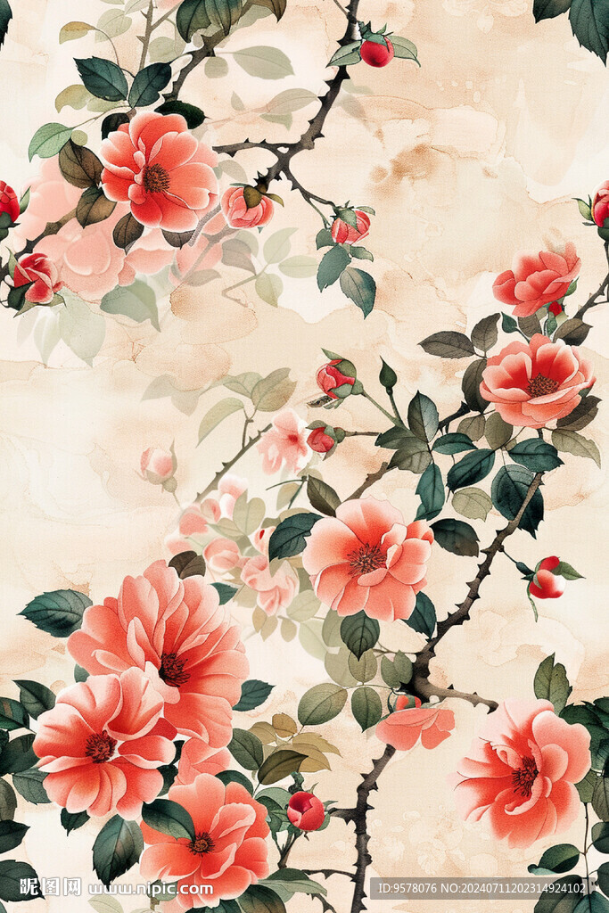 手绘花