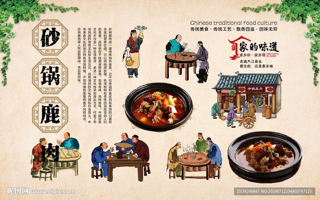 砂锅鹿肉 