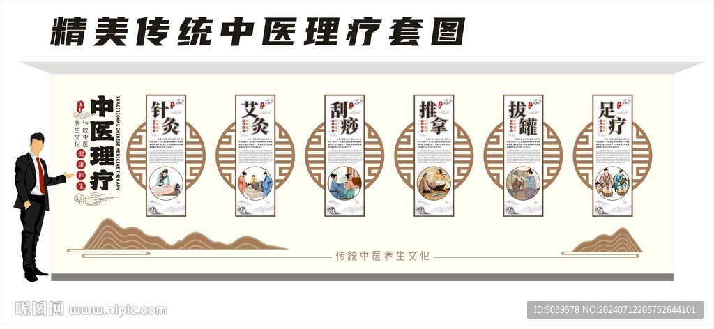 中医理疗文化墙套图
