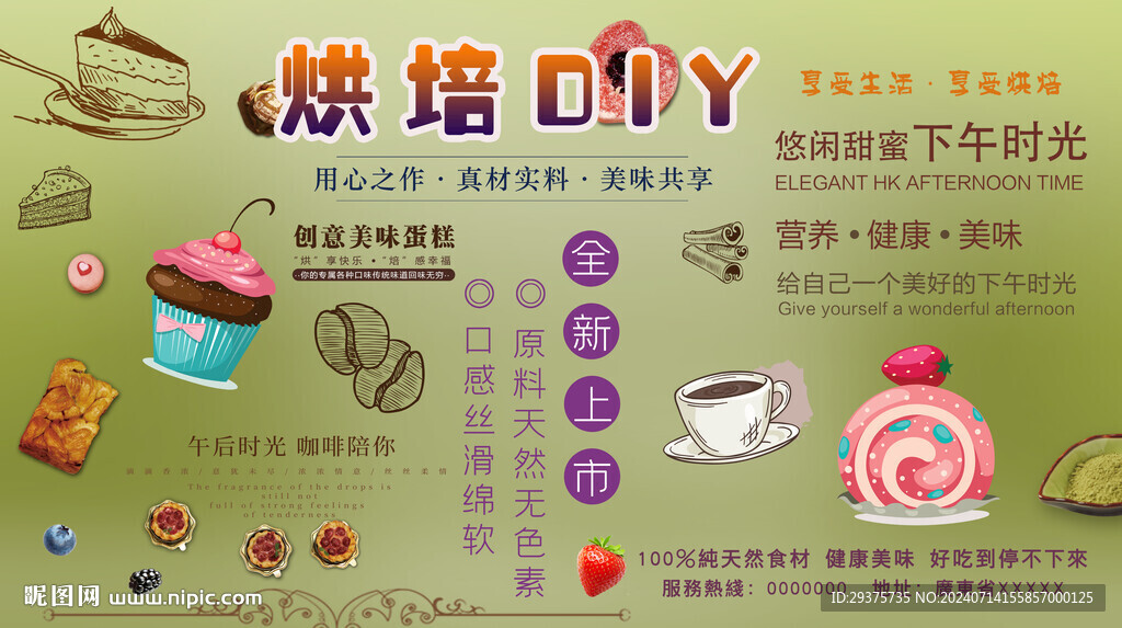 烘培DIY背景墙
