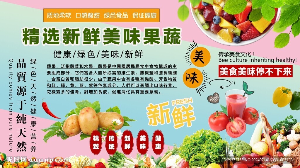 水果蔬菜背景图