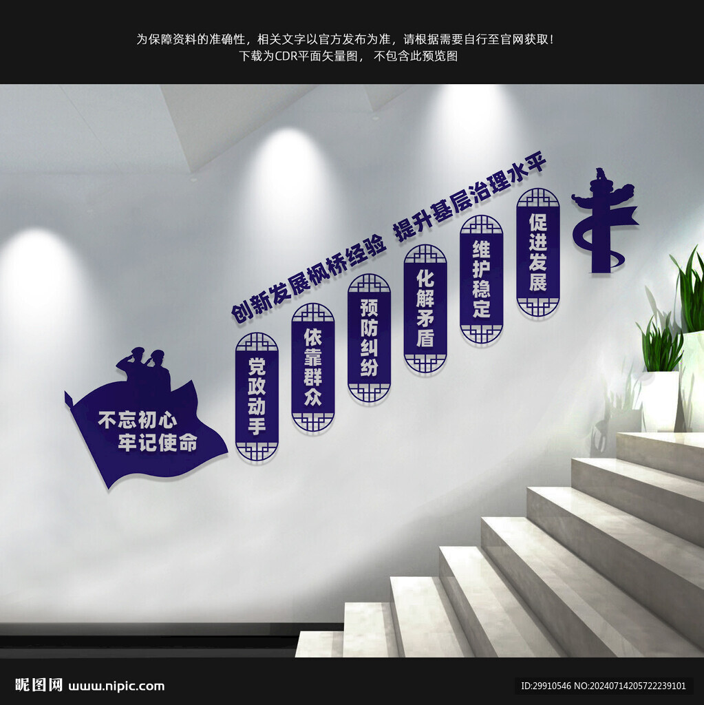 枫桥经验楼梯文化墙
