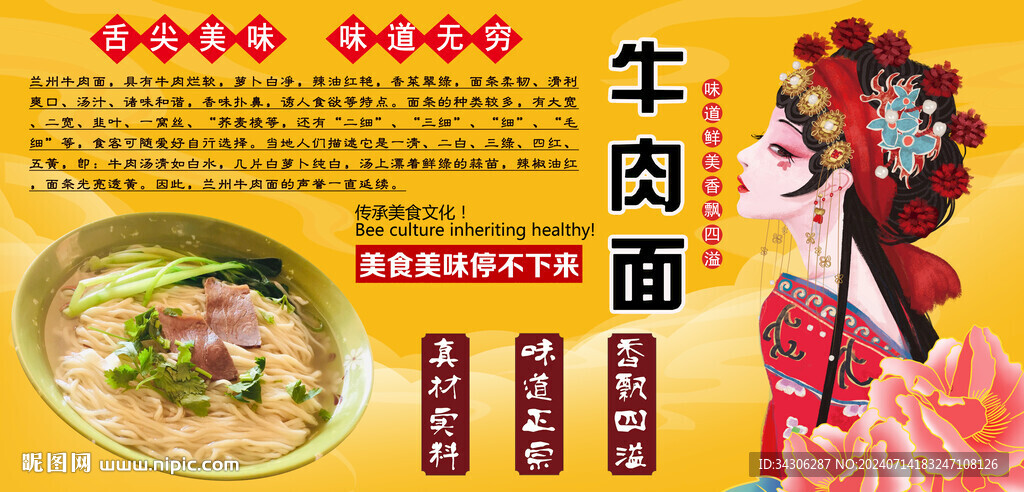 牛肉面背景墙
