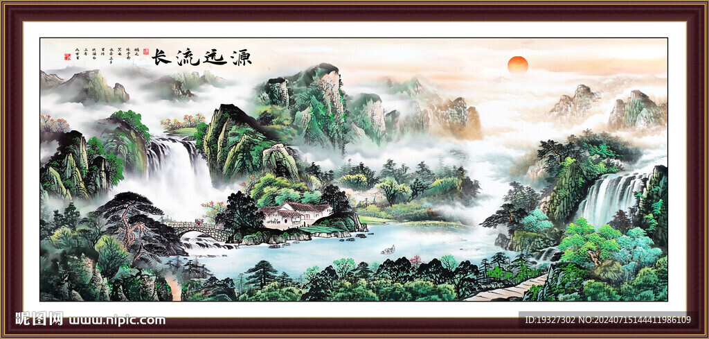 中国山水画挂画