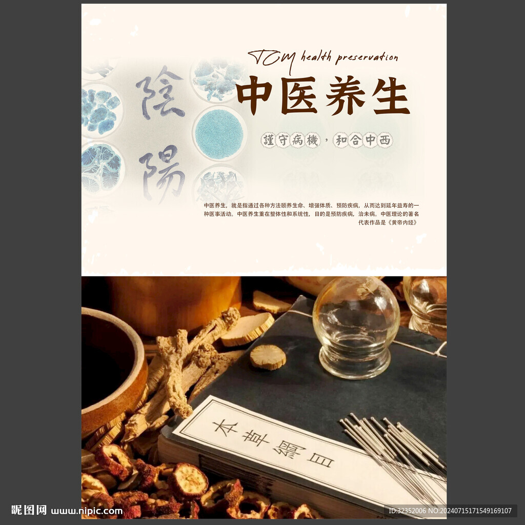中医艾灸养生海报图片