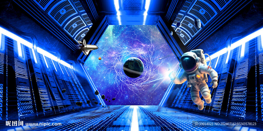 太空舱宇宙星空背景