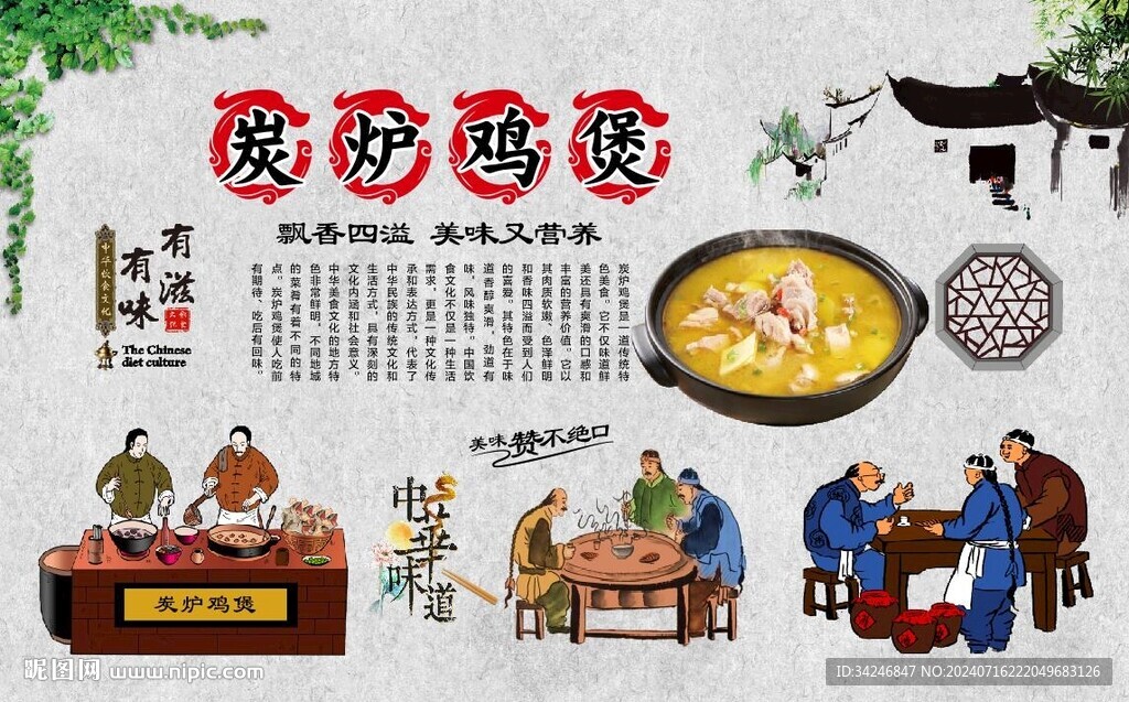 炭炉鸡煲