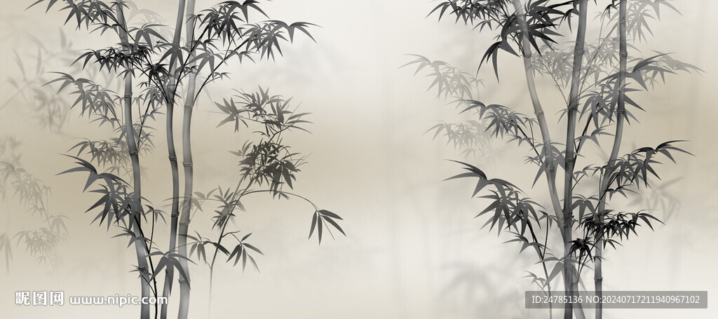 水墨竹子