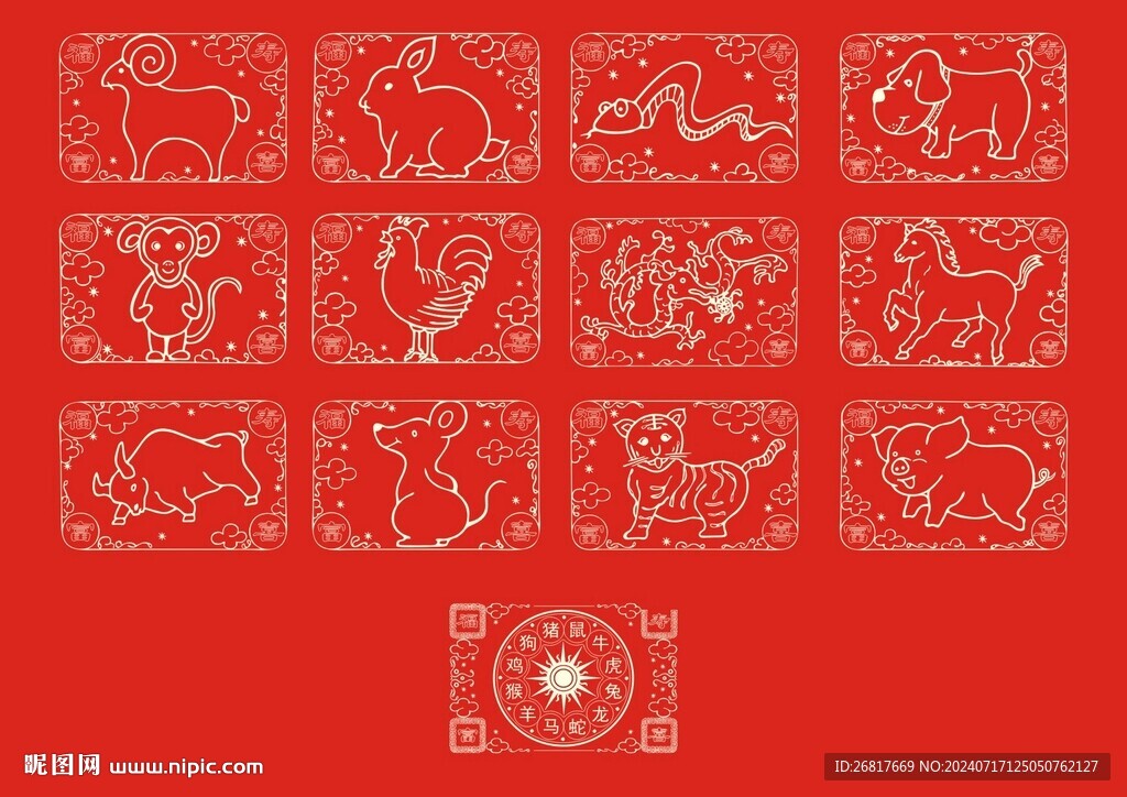 十二生肖简笔画