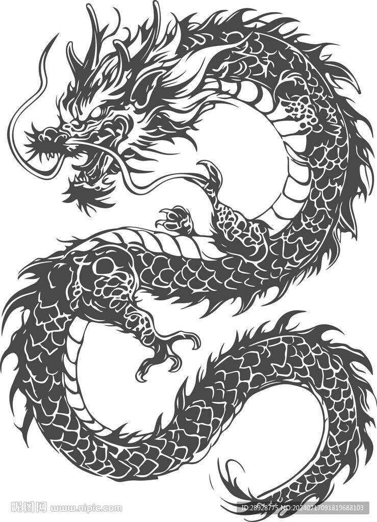 中国龙矢量图