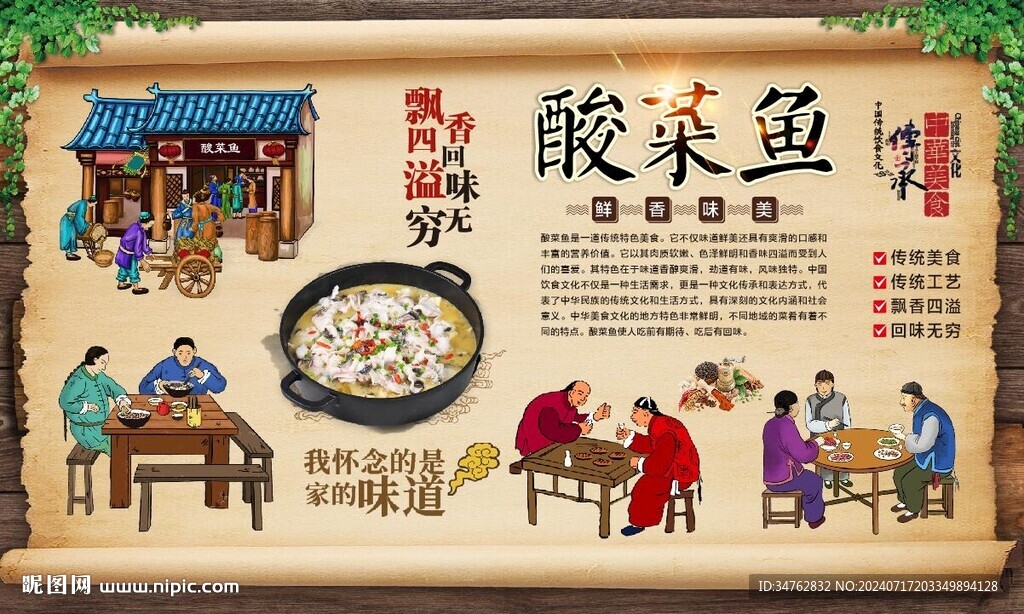 酸菜鱼背景墙