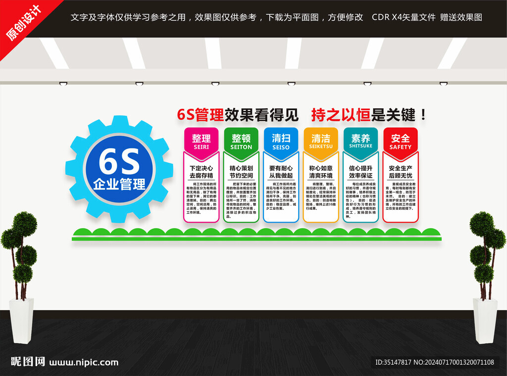 6S企业管理文化墙