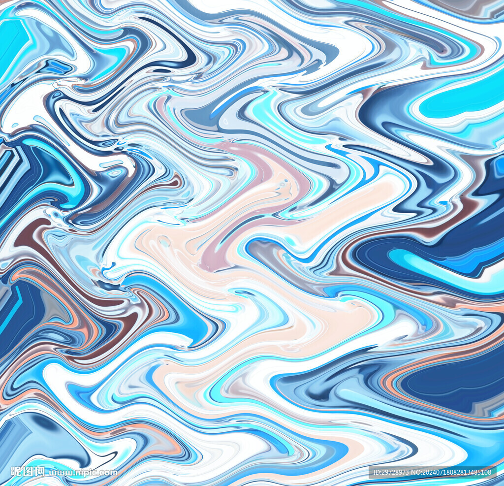 蓝色流体艺术
